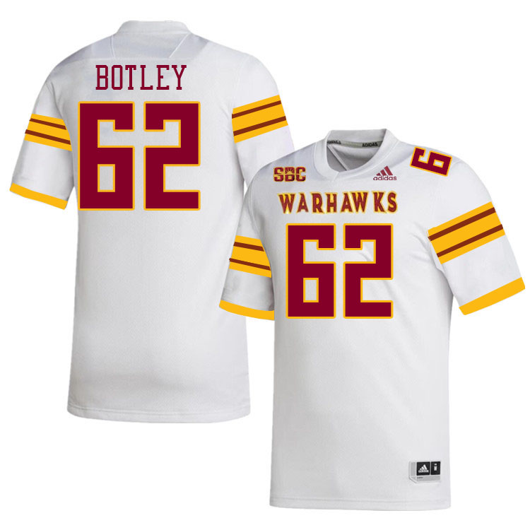 #62 Adameon Botley Louisiana-Monroe Warhawks College Football Jerseys Stitched-White